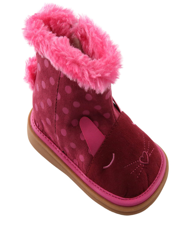 Mooshu Trainers Girls Pink Ellexi Bunny Squeaker Boots 5-9 Toddler - SophiasStyle.com